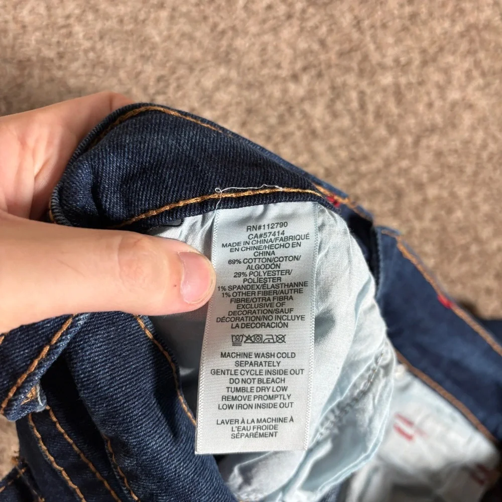 True Religion Rocco Relaxed Skinny Jeans Flap Pocket Stitch Mens 34 x 31